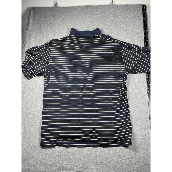 Peter Millar Mid South Club golf Polo blue Stripe Size Large‎ NC - Picture 3 of 5